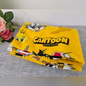 Vintage Looney‎ Toons Yellow Baby Blanket, Warner Bross, Etihad Airlines